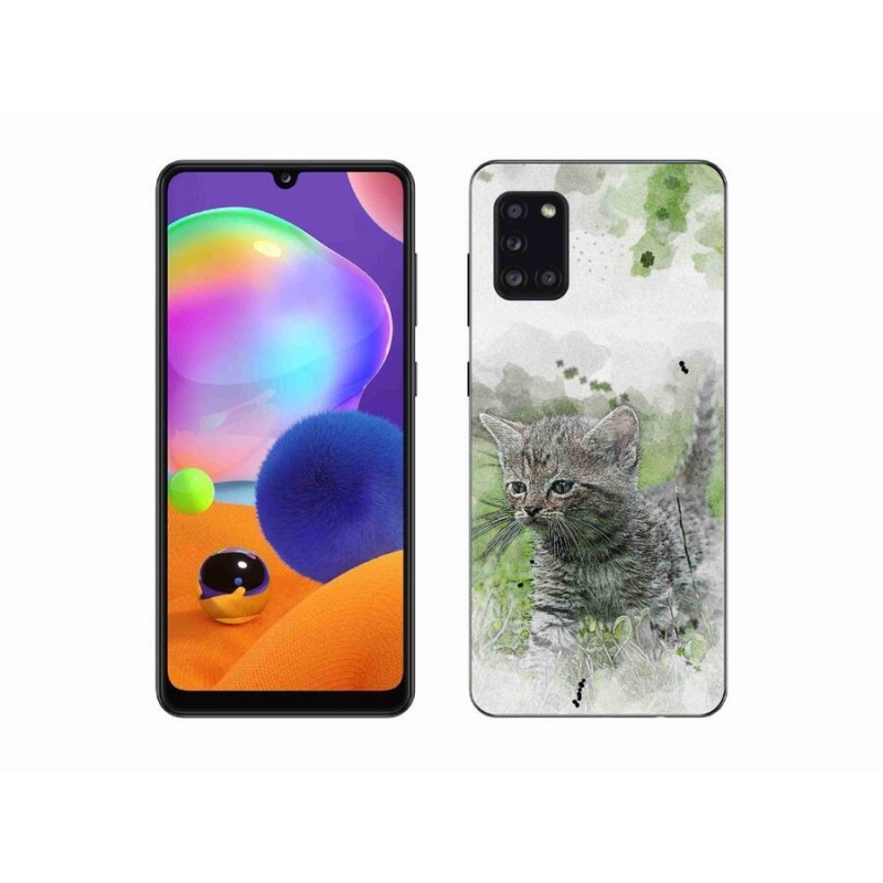 Gél borítás mmCase Samsung Galaxy A31 készülékhez - aranyos cica 1