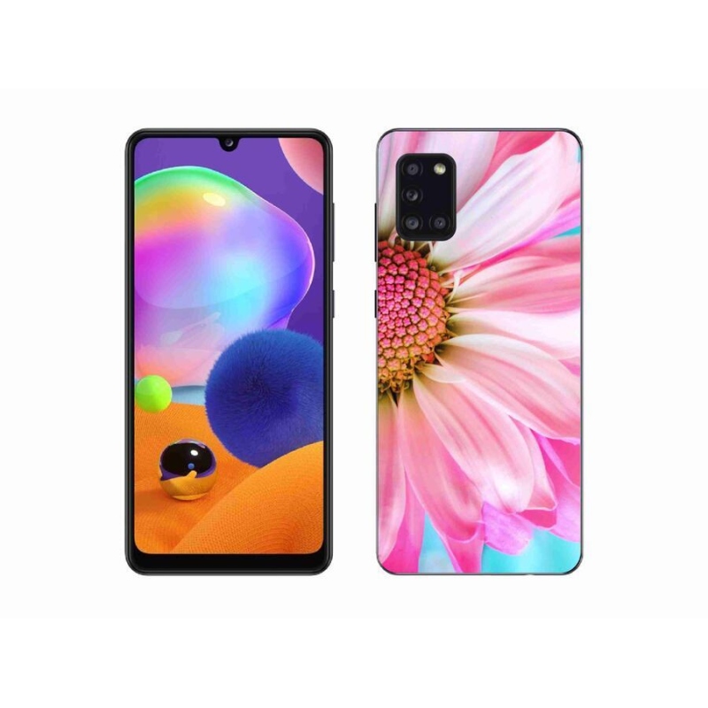 Gél védőhuzat mmCase Samsung Galaxy A31 készülékhez - rózsaszín virág