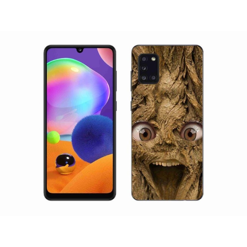 Gél borítás mmCase Samsung Galaxy A31 készülékhez - vidám fa szemekkel