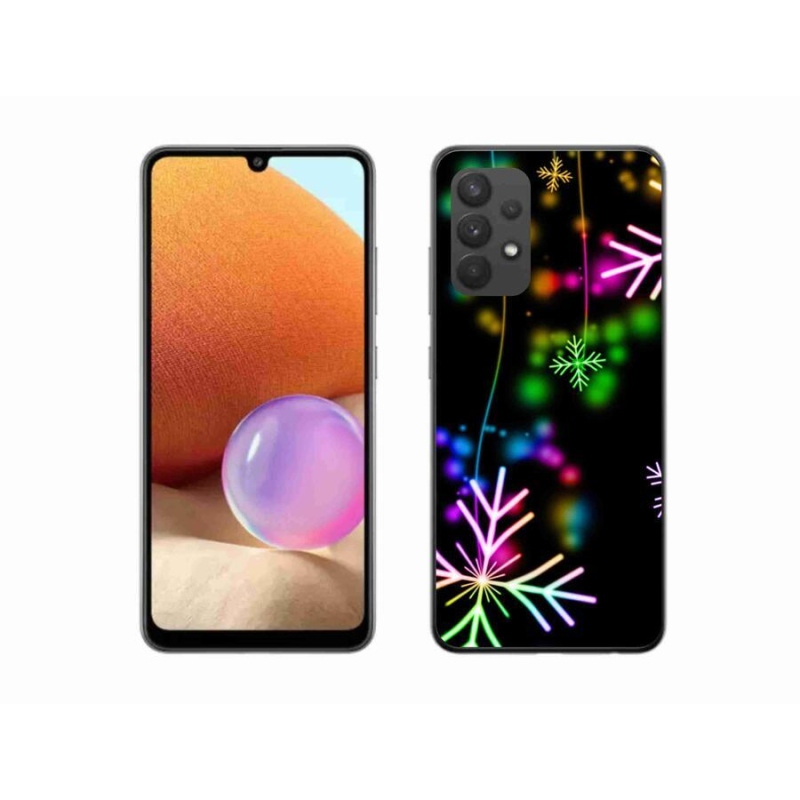 Gél borítás mmCase a mobil Samsung Galaxy A32 4G - színes pelyhek