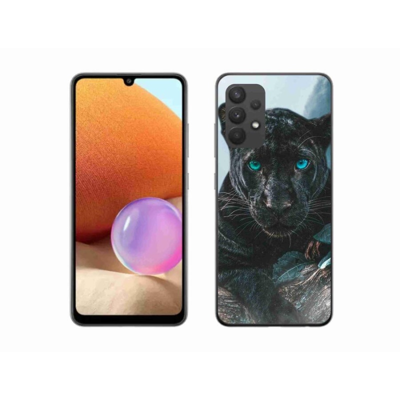 Zselés borítás mmCase Samsung Galaxy A32 4G - fekete párduc