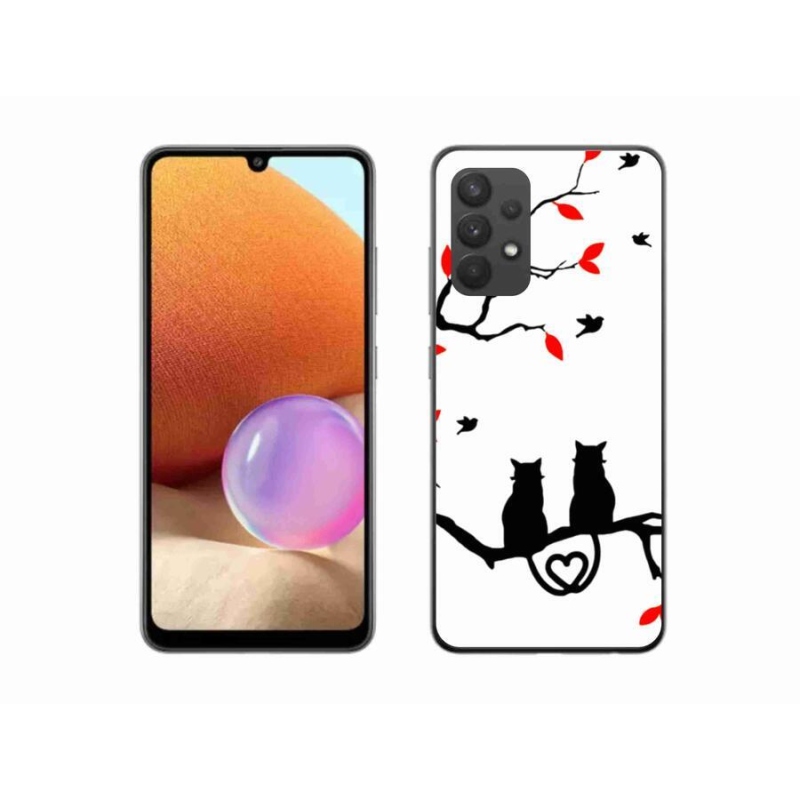 Gél borítás mmCase Samsung Galaxy A32 4G - macskaszerelem