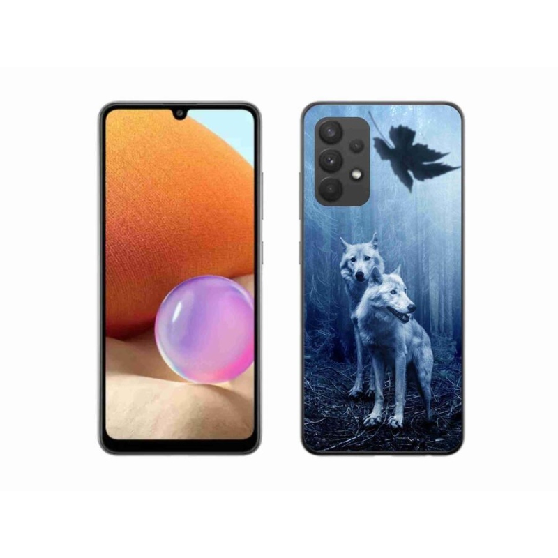 Zselés borítás mmCase Samsung Galaxy A32 4G - farkasok az erdőben
