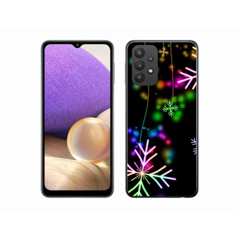 Gél borító mmCase a mobiltelefon Samsung Galaxy A32 5G - színes pelyhekkel