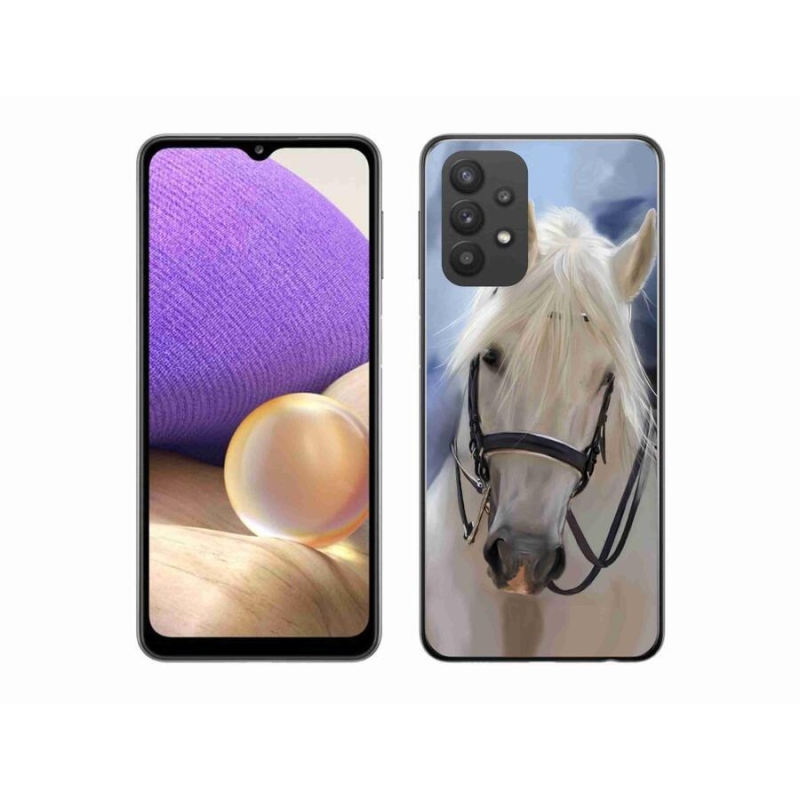 Zselés borítás mmCase Samsung Galaxy A32 5G - fehér ló
