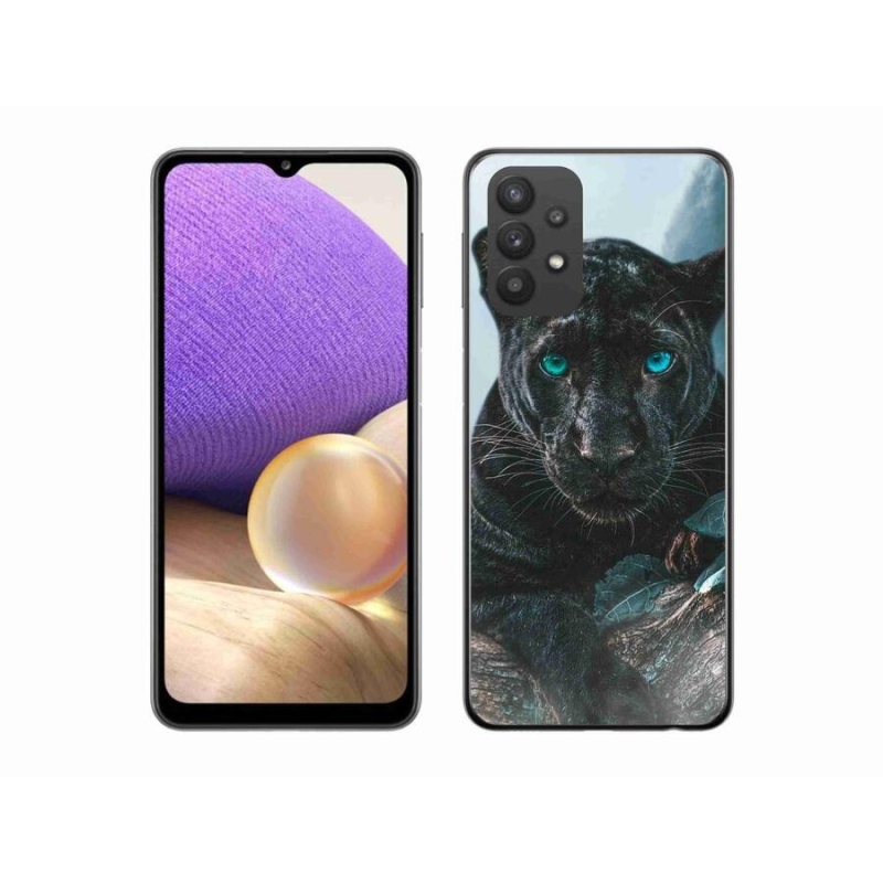Zselés borítás mmCase Samsung Galaxy A32 5G - fekete párduc