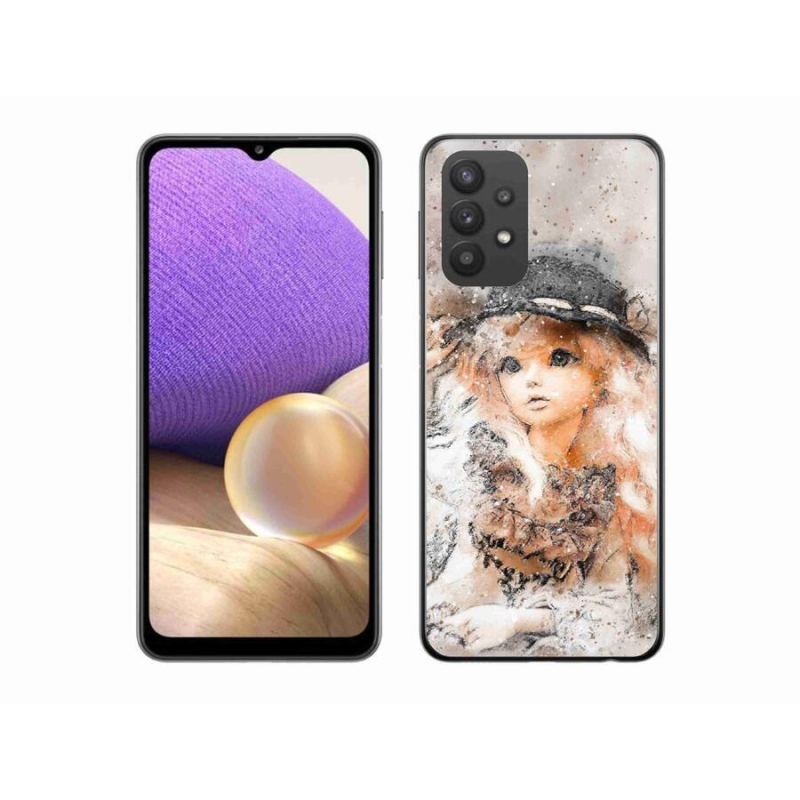 Gél borítás mmCase Samsung Galaxy A32 5G - kalapos lányhoz