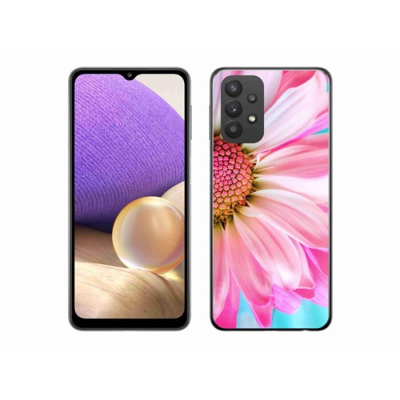 Gél védőhuzat mmCase Samsung Galaxy A32 5G - rózsaszín virág