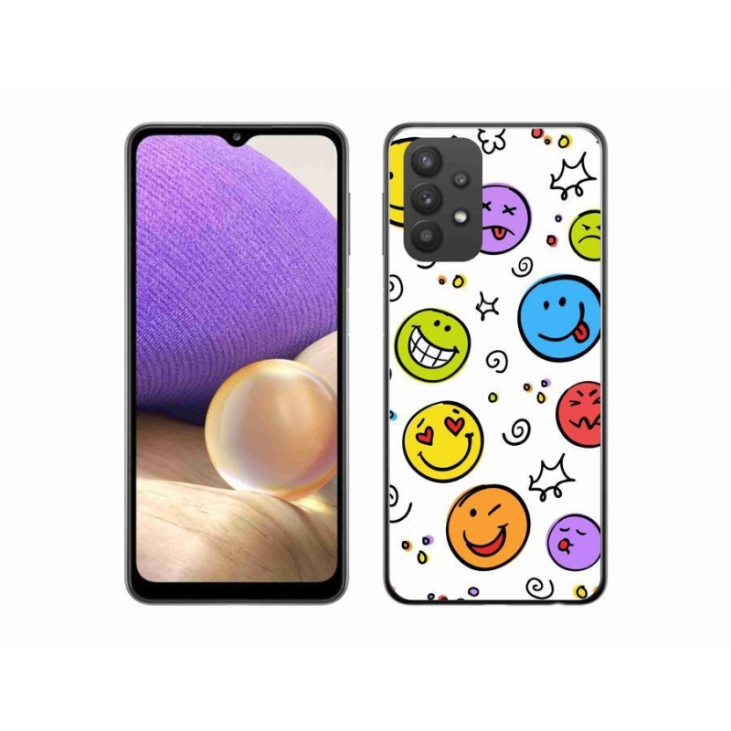 Gél borítás mmCase Samsung Galaxy A32 5G - smiley-khez