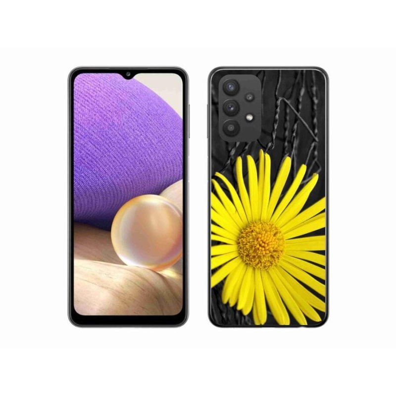 Gél védőhuzat mmCase Samsung Galaxy A32 5G - sárga virág