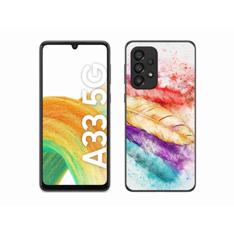 Gél borító mmCase a mobiltelefonon Samsung Galaxy A33 5G - színes tollak