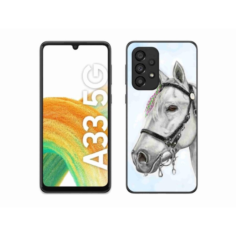 Zselés borítás mmCase Samsung Galaxy A33 5G - fehér ló 1