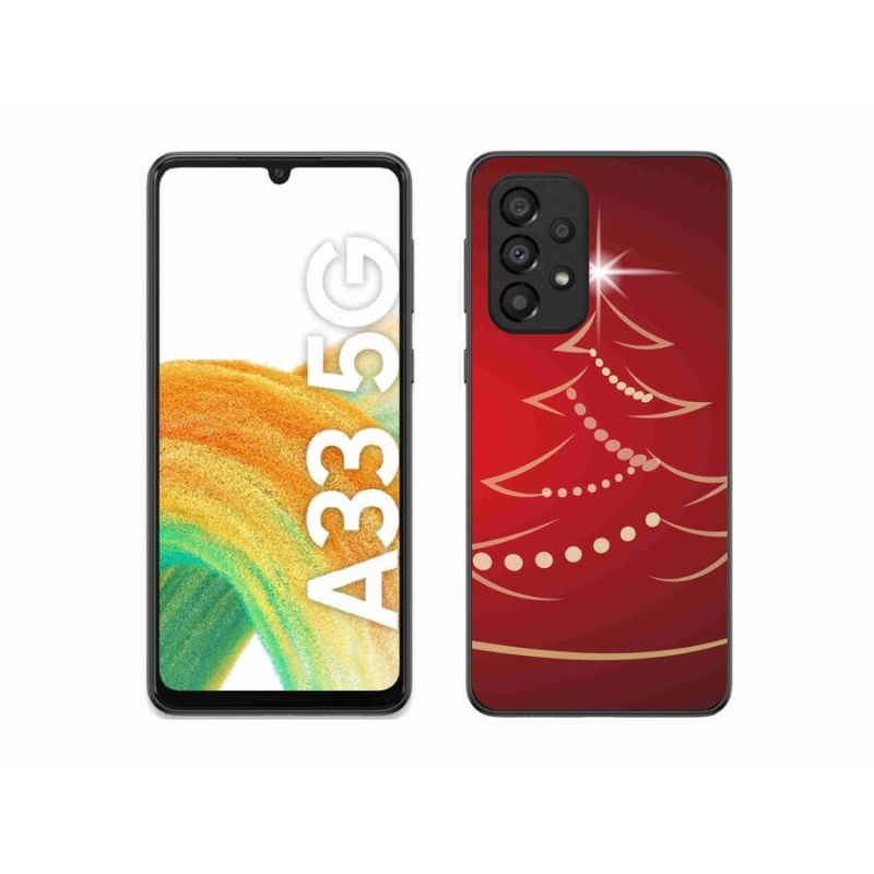 Gél borítás mmCase Samsung Galaxy A33 5G - karácsonyfa karikatúra