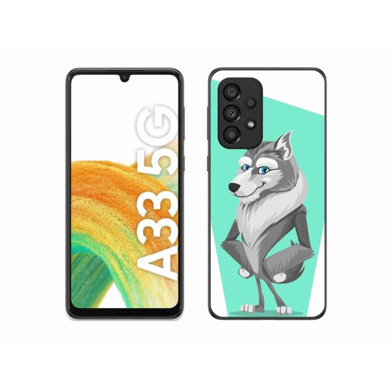 Zselés borítás mmCase Samsung Galaxy A33 5G - rajzfilm farkashoz