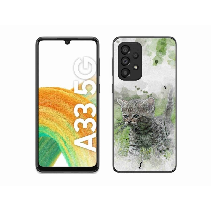 Gél borítás mmCase Samsung Galaxy A33 5G - aranyos cica 1