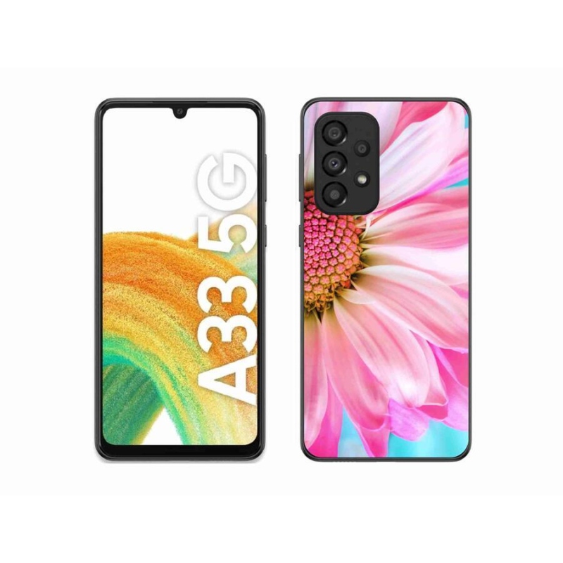 Gél védőhuzat mmCase Samsung Galaxy A33 5G - rózsaszín virág