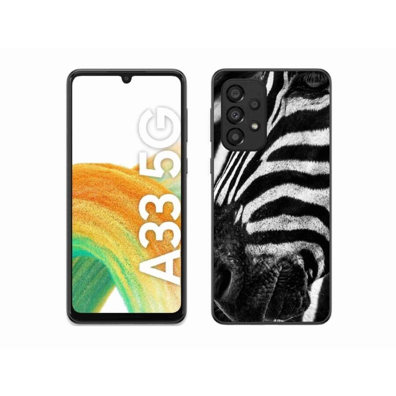 Zselés borítás mmCase Samsung Galaxy A33 5G készülékhez - zebra