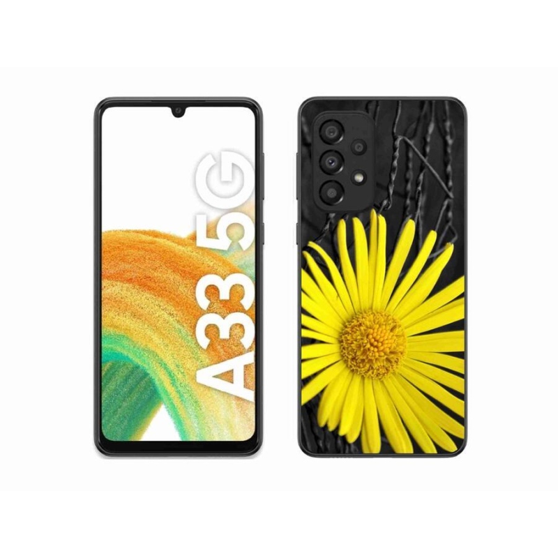Gél védőhuzat mmCase Samsung Galaxy A33 5G - sárga virág