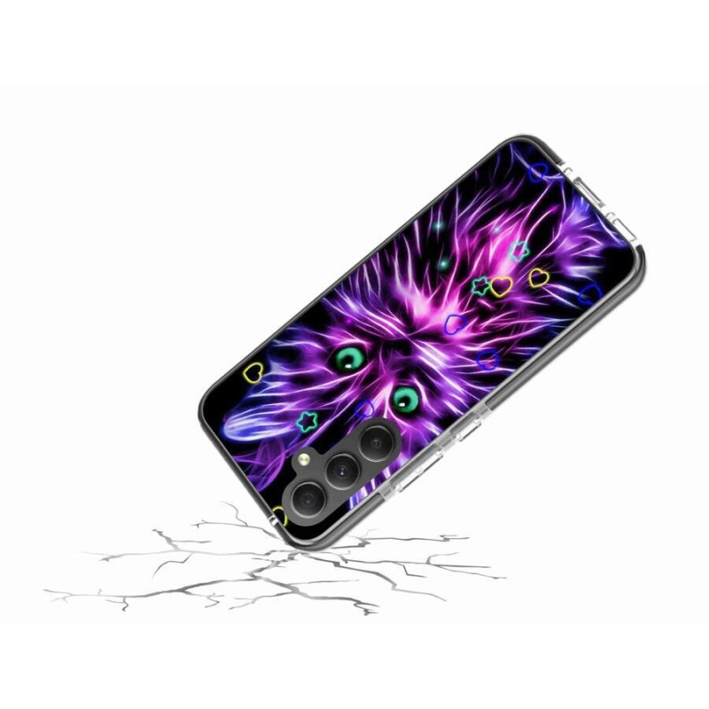 Gél borítás mmCase Samsung Galaxy A34 5G - absztrakt macska - Samsung Galaxy A34 5G - absztrakt macska