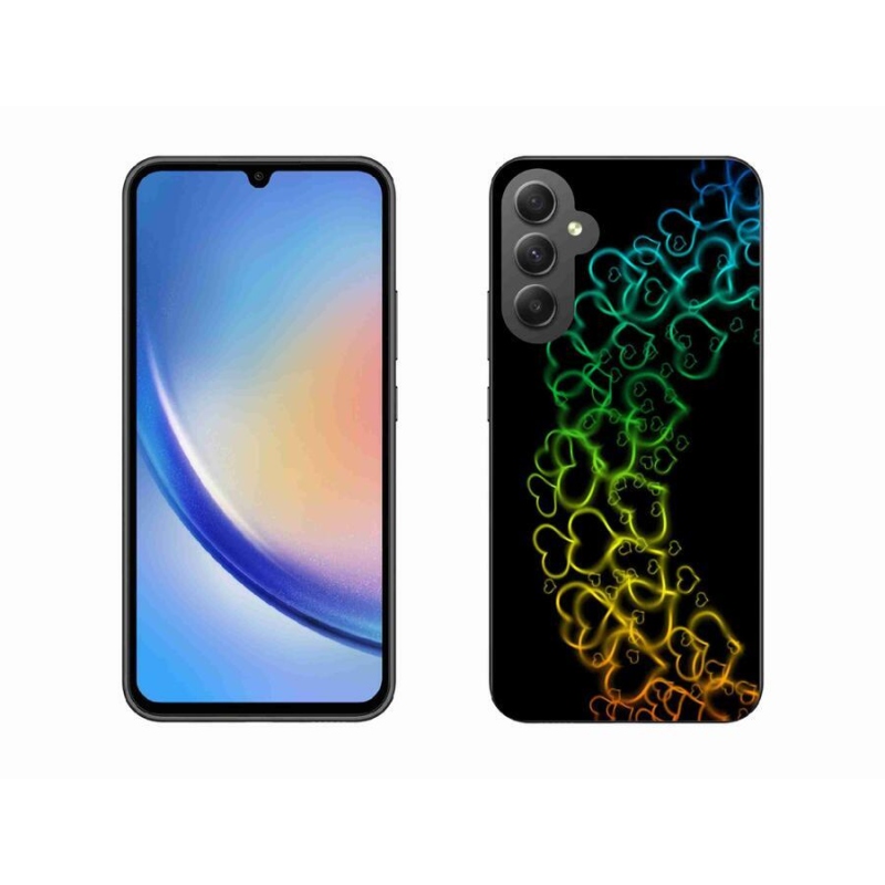 Zselés borítás mmCase Samsung Galaxy A34 5G - színes szívek