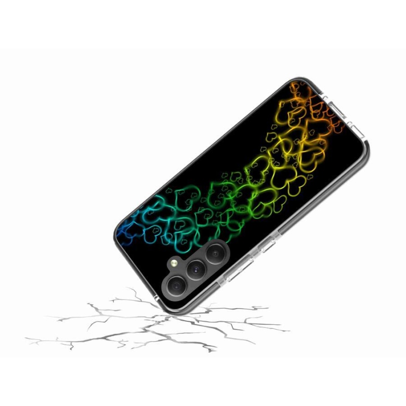 Zselés borítás mmCase Samsung Galaxy A34 5G - színes szívek