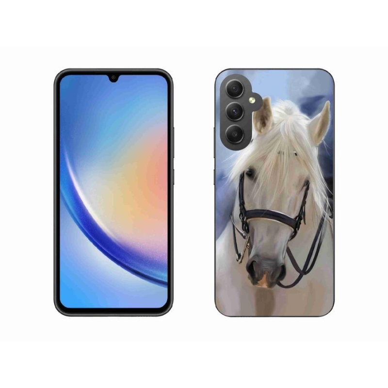 Zselés borítás mmCase Samsung Galaxy A34 5G - fehér ló