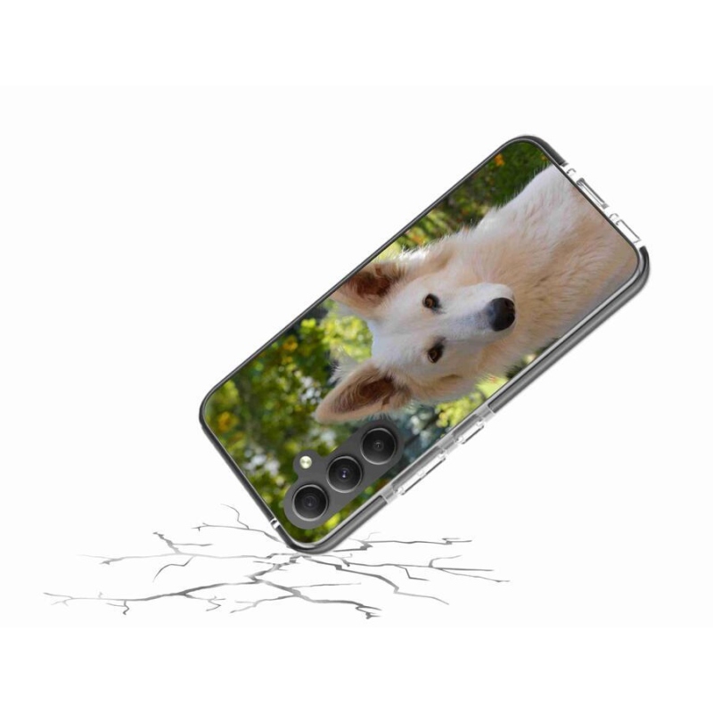 Gél védőhuzat mmCase Samsung Galaxy A34 5G - fehér svájci juhász 1