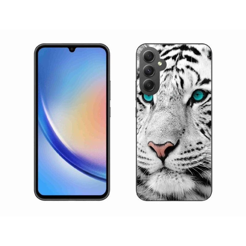 Gél védőhuzat mmCase Samsung Galaxy A34 5G - fehér tigris
