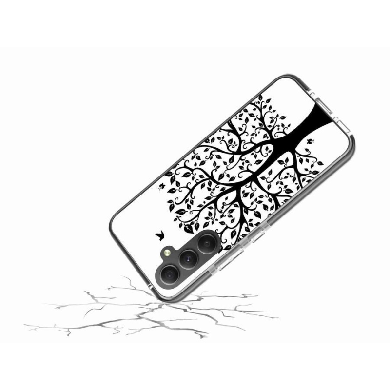 Gél védőhuzat mmCase Samsung Galaxy A34 5G - fekete-fehér fa