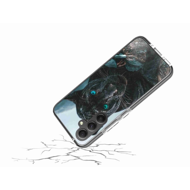 Zselés borítás mmCase Samsung Galaxy A34 5G - fekete párduc