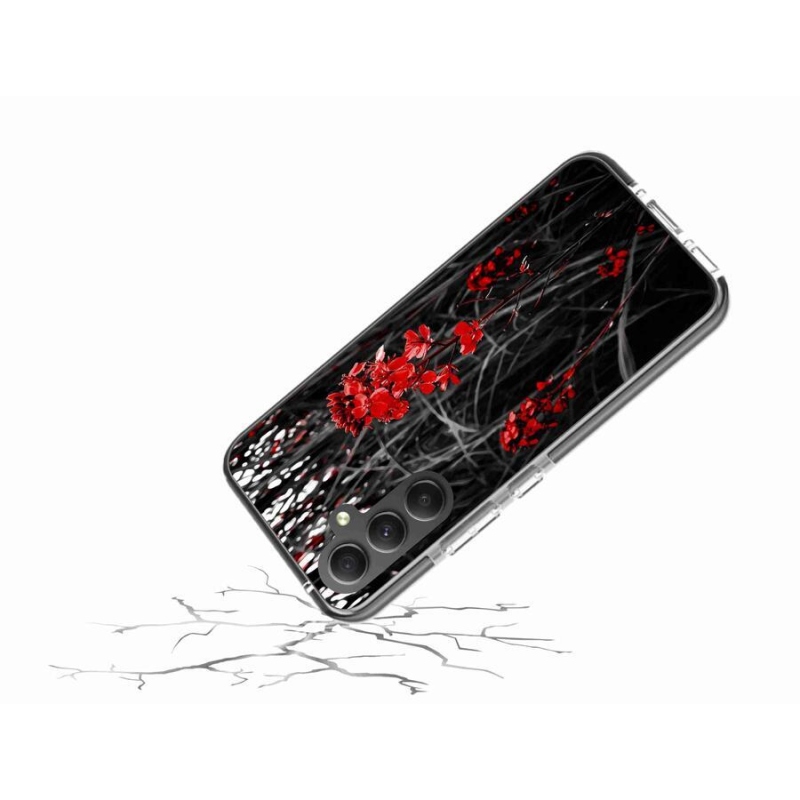 Gél borítás mmCase Samsung Galaxy A34 5G - piros növényhez