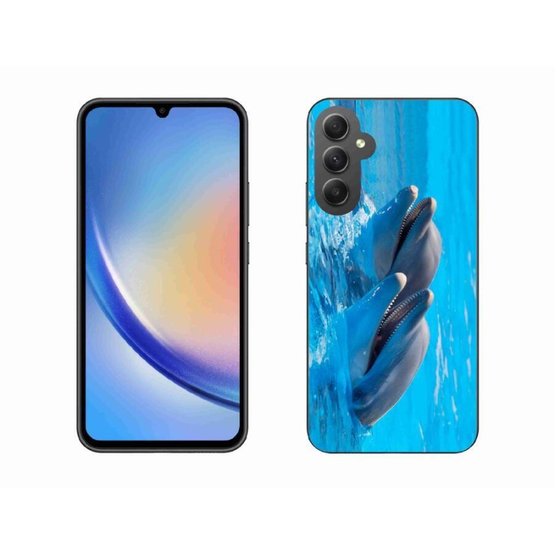 Zselés borítás mmCase Samsung Galaxy A34 5G - delfinek