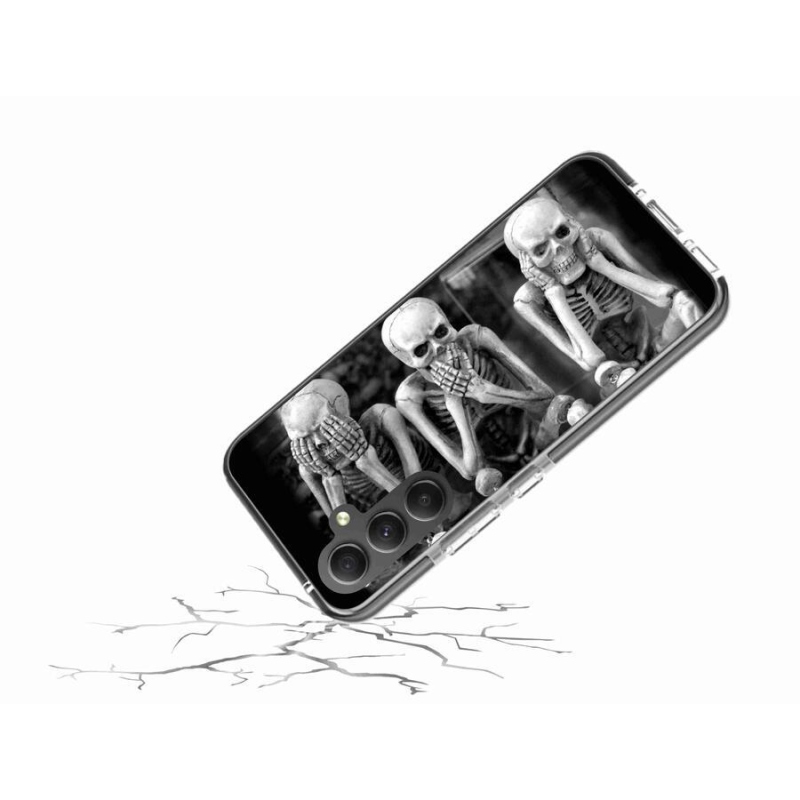Zselés borítás mmCase Samsung Galaxy A34 5G - csontvázak számára