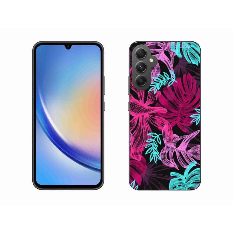 Gél védőhuzat mmCase Samsung Galaxy A34 5G - virágok 1
