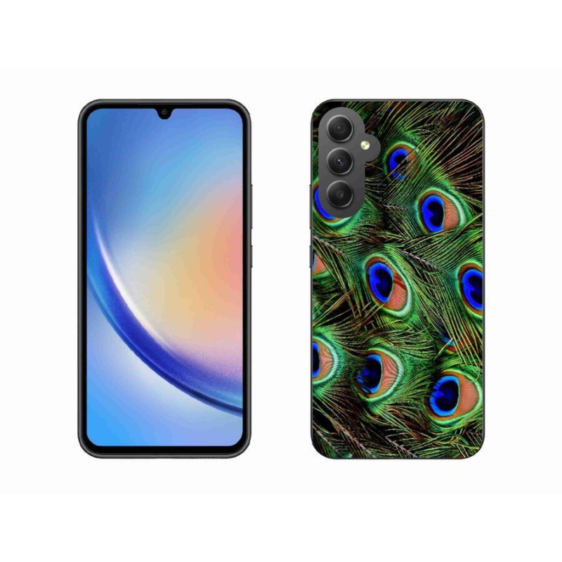Zselés borítás mmCase Samsung Galaxy A34 5G - pávatoll