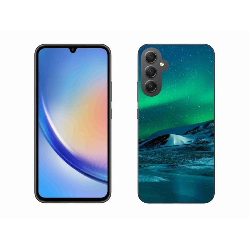 Gél borító mmCase Samsung Galaxy A34 5G - sarki fény - mmCase Samsung Galaxy A34 5G - aurora borealis