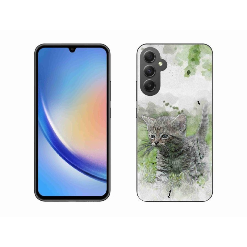Gél borítás mmCase Samsung Galaxy A34 5G - aranyos cica 1
