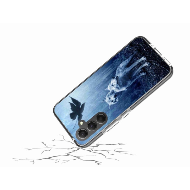 Zselés borítás mmCase Samsung Galaxy A34 5G - farkasok az erdőben