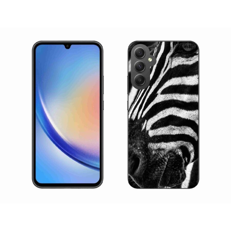 Zselés borítás mmCase Samsung Galaxy A34 5G készülékhez - zebra
