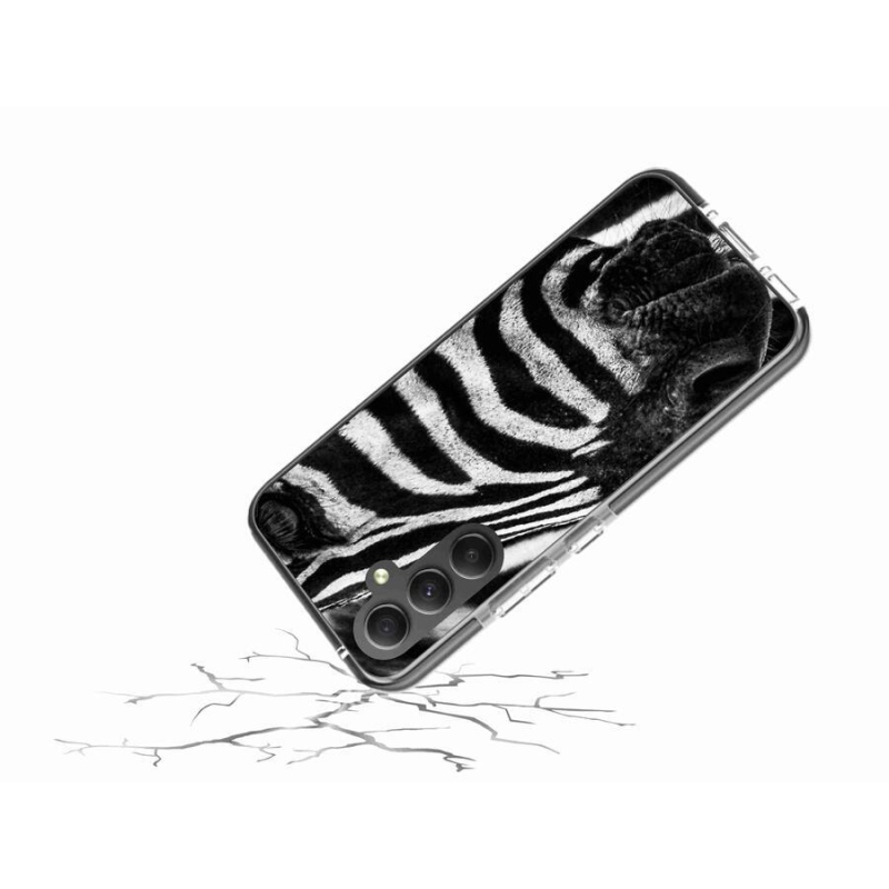 Zselés borítás mmCase Samsung Galaxy A34 5G készülékhez - zebra