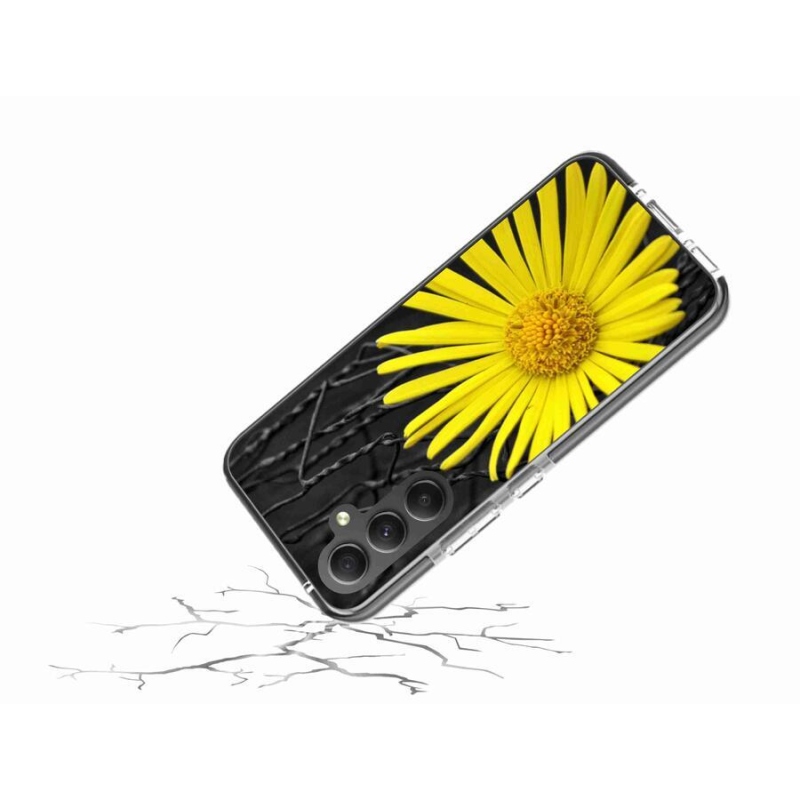 Gél védőhuzat mmCase Samsung Galaxy A34 5G - sárga virág