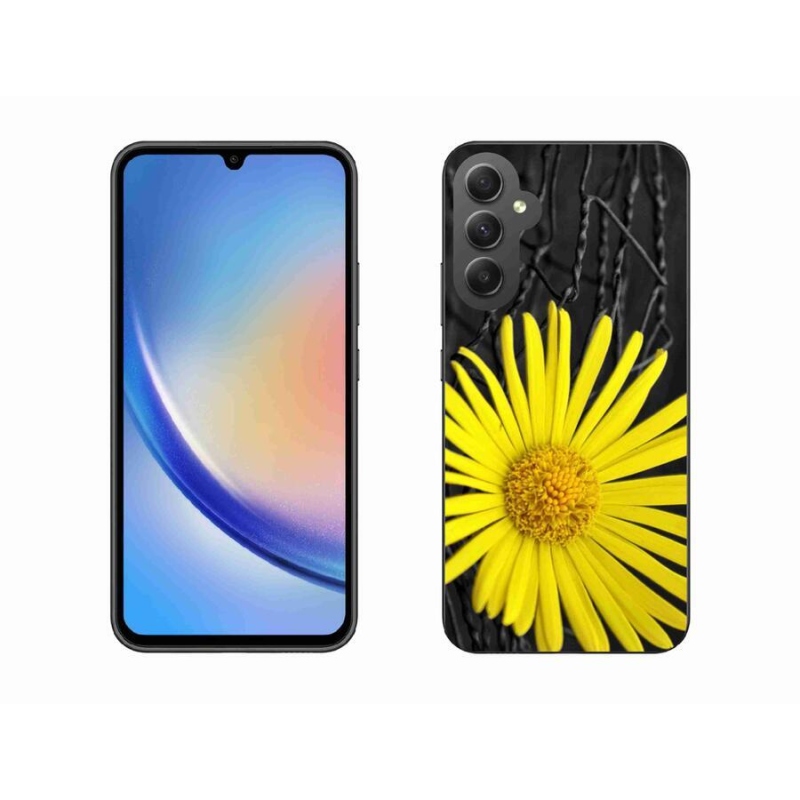 Gél védőhuzat mmCase Samsung Galaxy A34 5G - sárga virág