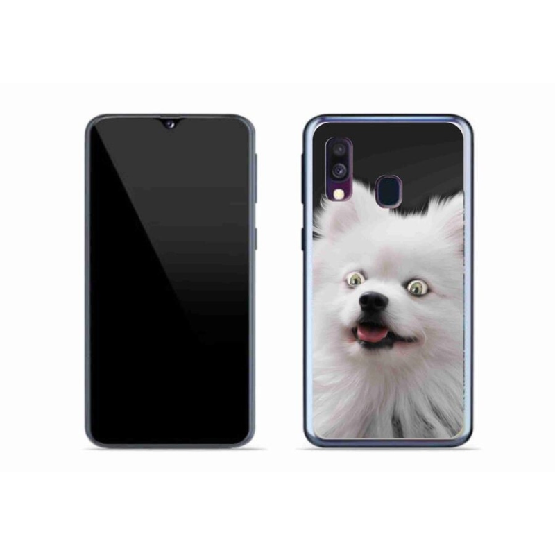 Zselés borítás mmCase Samsung Galaxy A40 készülékhez - fehér tüske