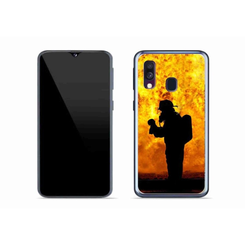 Gél borítás mmCase Samsung Galaxy A40 készülékhez - tűzoltó