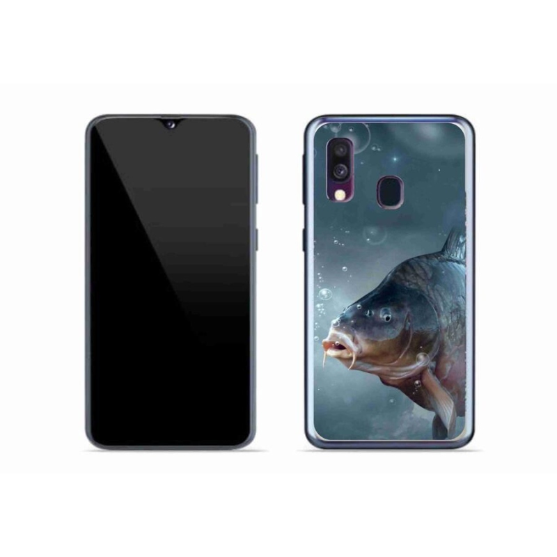 Gél borítás mmCase Samsung Galaxy A40 készülékhez - ponty és buborékok