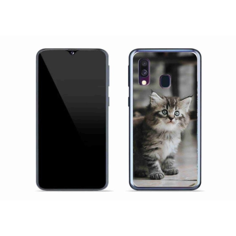 Gél borítás mmCase Samsung Galaxy A40 készülékhez - cica