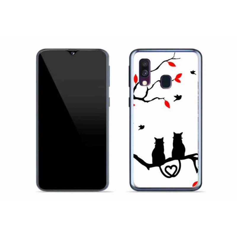 Gél borítás mmCase Samsung Galaxy A40 készülékhez - macskaszerelem