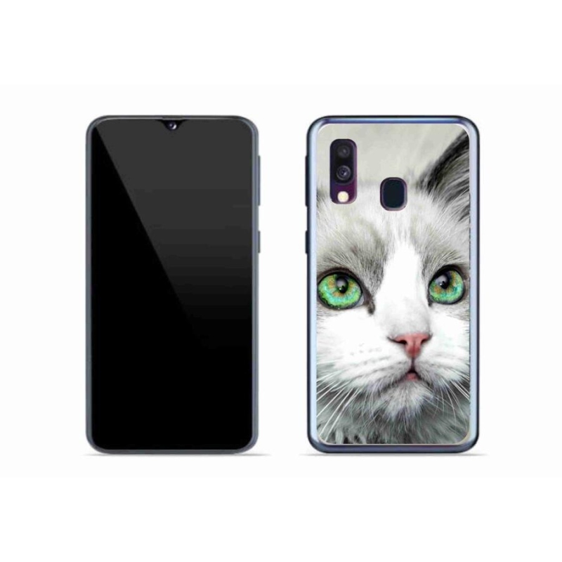 Zselés borítás mmCase Samsung Galaxy A40 készülékhez - macskaszem