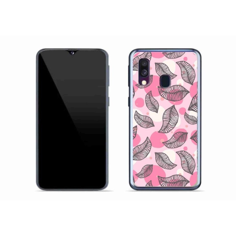 Gél borítás mmCase Samsung Galaxy A40 készülékhez - rajzfilmes hulló levelek