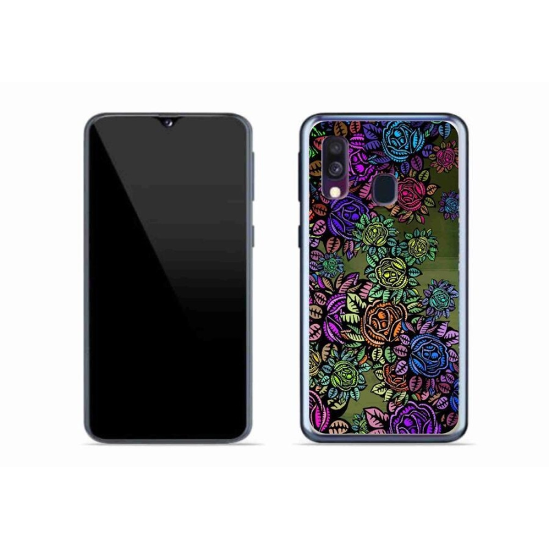 Gél borító mmCase Samsung Galaxy A40 - virágok 6